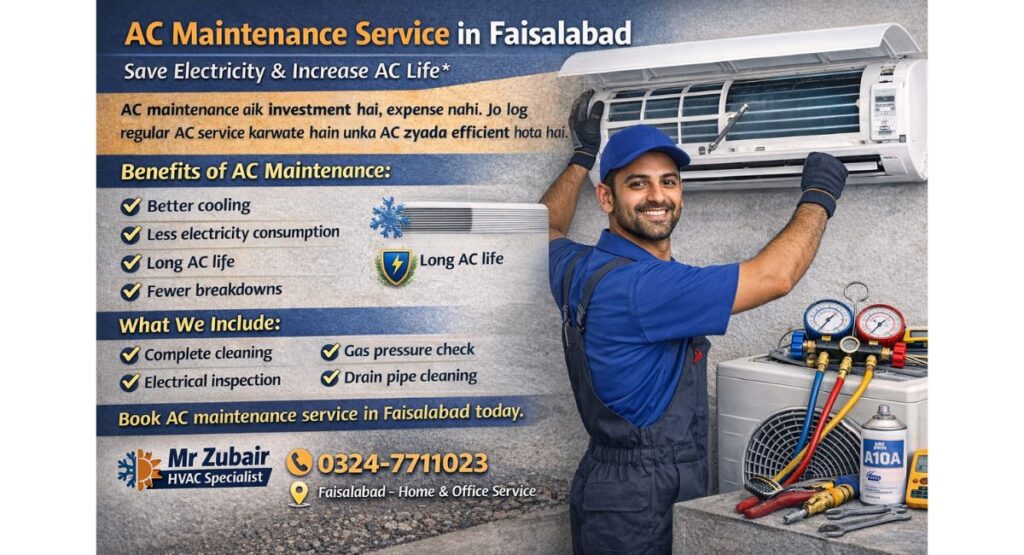 AC Maintenance Service in Faisalabad – Save Electricity & Increase AC Life ac maintenance service in faisalabad (1)