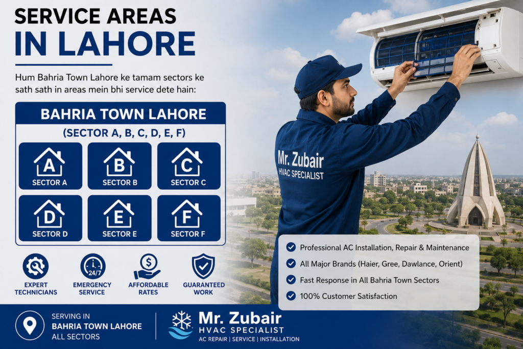 ac service bahria town lahore